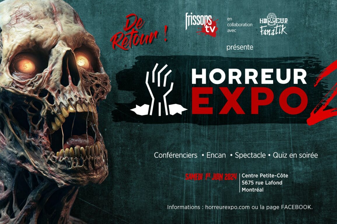 « Horreur Expo 2 » : Danielle Ouimet, les RKSS, Éric Tessier, Yves P. Pelletier et des dizaines d’exposants sur place le 1er juin!